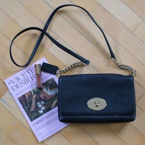 Coach Crosstown Crossbody Bag in Black Pebble Leather USED